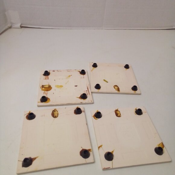 Vintage Ceramic Trivet Coaster Lot of 4 Bible Verse 4" - Picture 11 of 12